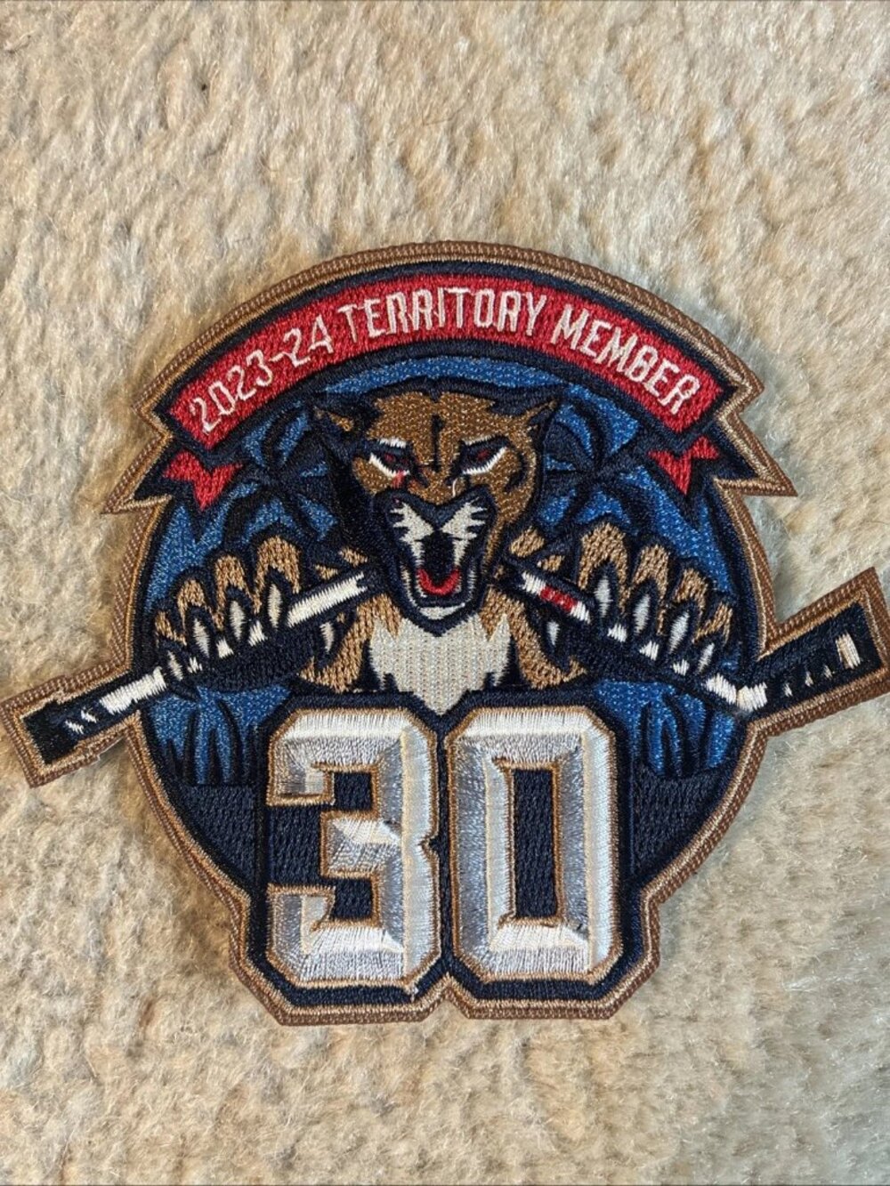 Florida Panthers 30th Anniversary Territory Member Patch